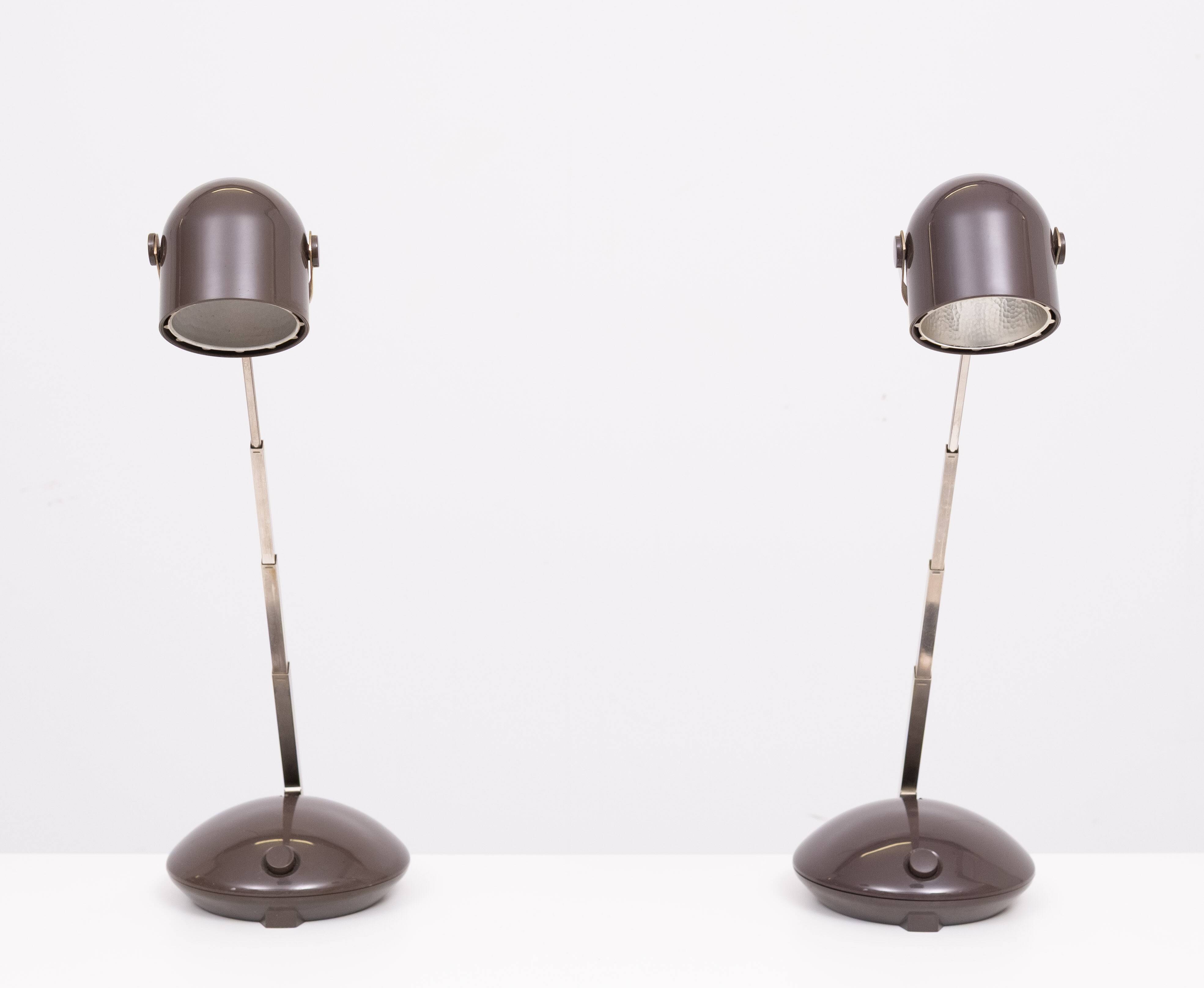 set Telescope German Table Lamps by Eichhof 1970s