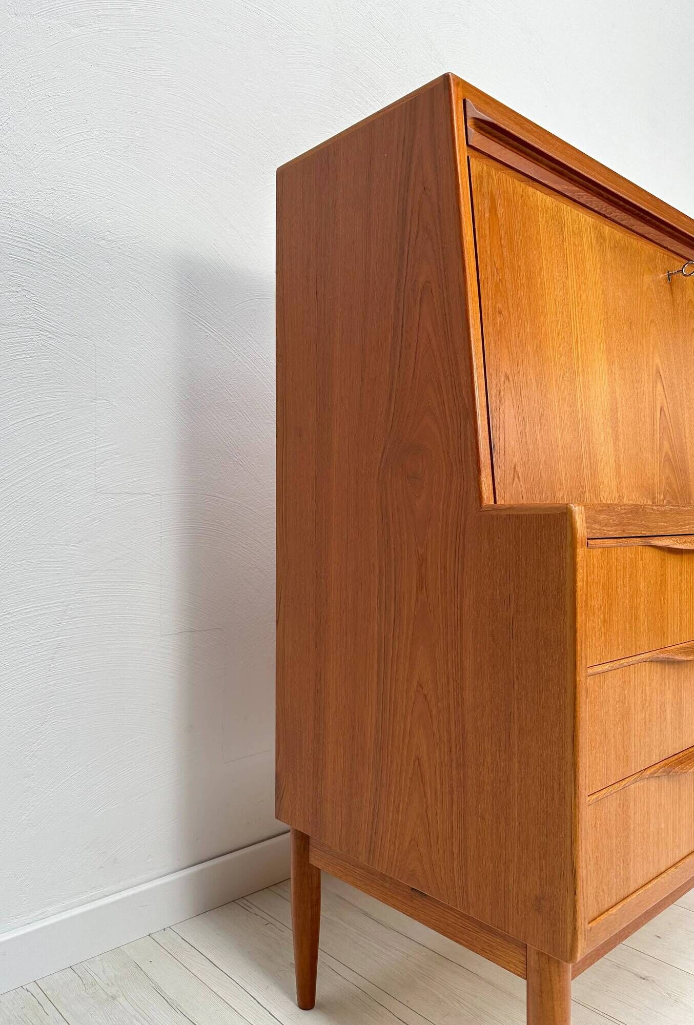 1960s Vintage Danish Teak Secretary by Erling Torvits for Klim Møbelfabrik