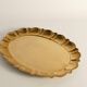 Hollywood Regency Large Oval Brass Tray by Firma Lars Holmström, Sweden 1940's