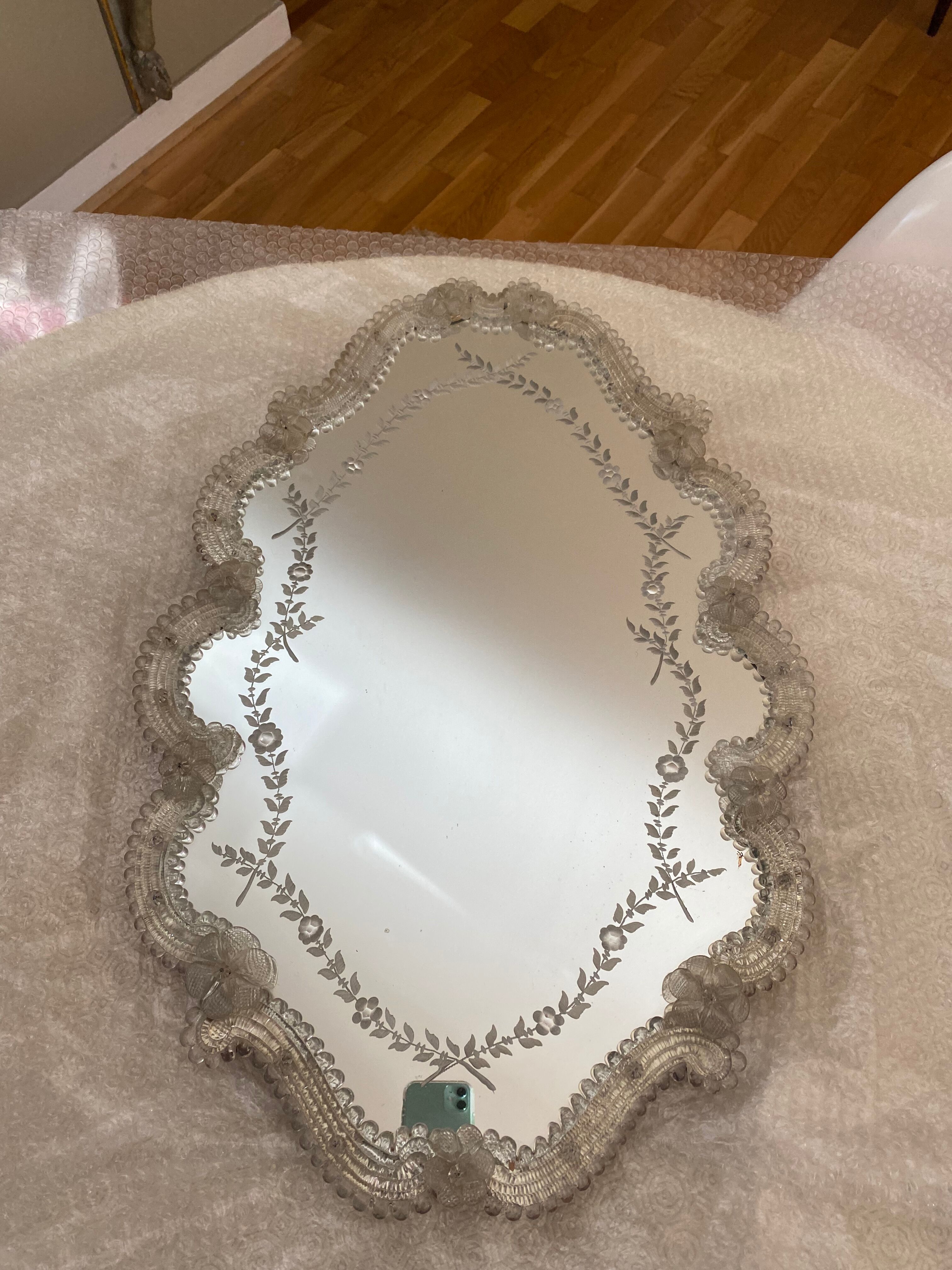 Old venetian murano mirror