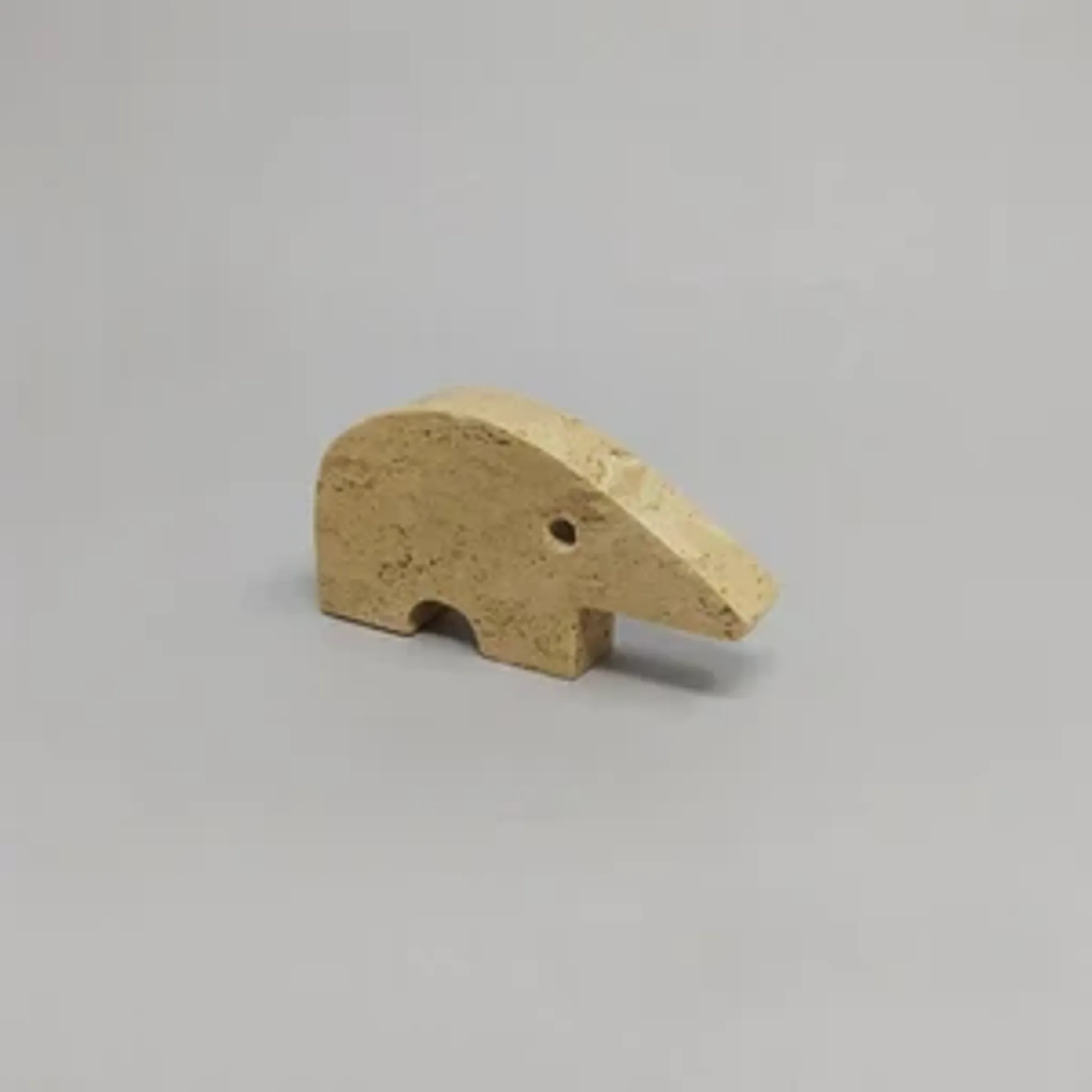 Rare set of 4 mid-century travertine anteater sculptures by Enzo Mari for F.lli Mannelli, 1970s