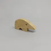 Rare set of 4 mid-century travertine anteater sculptures by Enzo Mari for F.lli Mannelli, 1970s