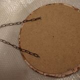 Old vintage round ceramic mirror