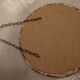Old vintage round ceramic mirror