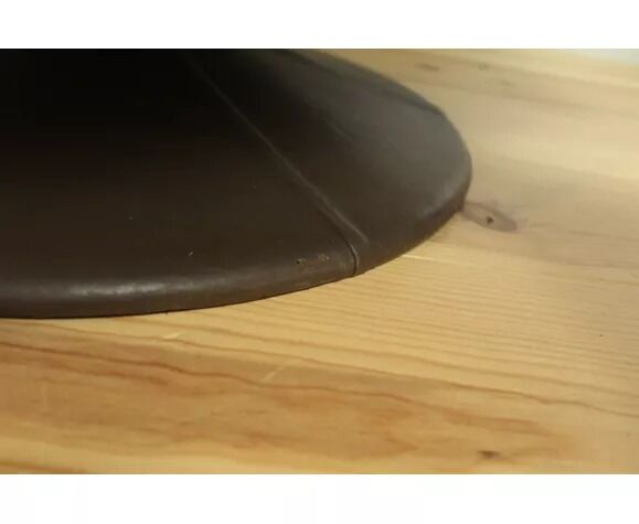 Paire de fauteuils et ottoman DS50 cuir De Sede pied tulipe gainé, rotatifs