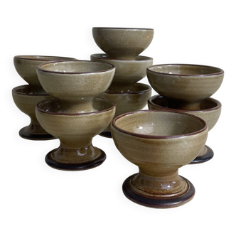 10 Glazed Stoneware Cups
