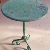 Small green metal side table - mid 20th century