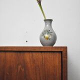 Craquele glaze porcelain Vase, gold and green on grey, Lyngby Porcelain, 1930s