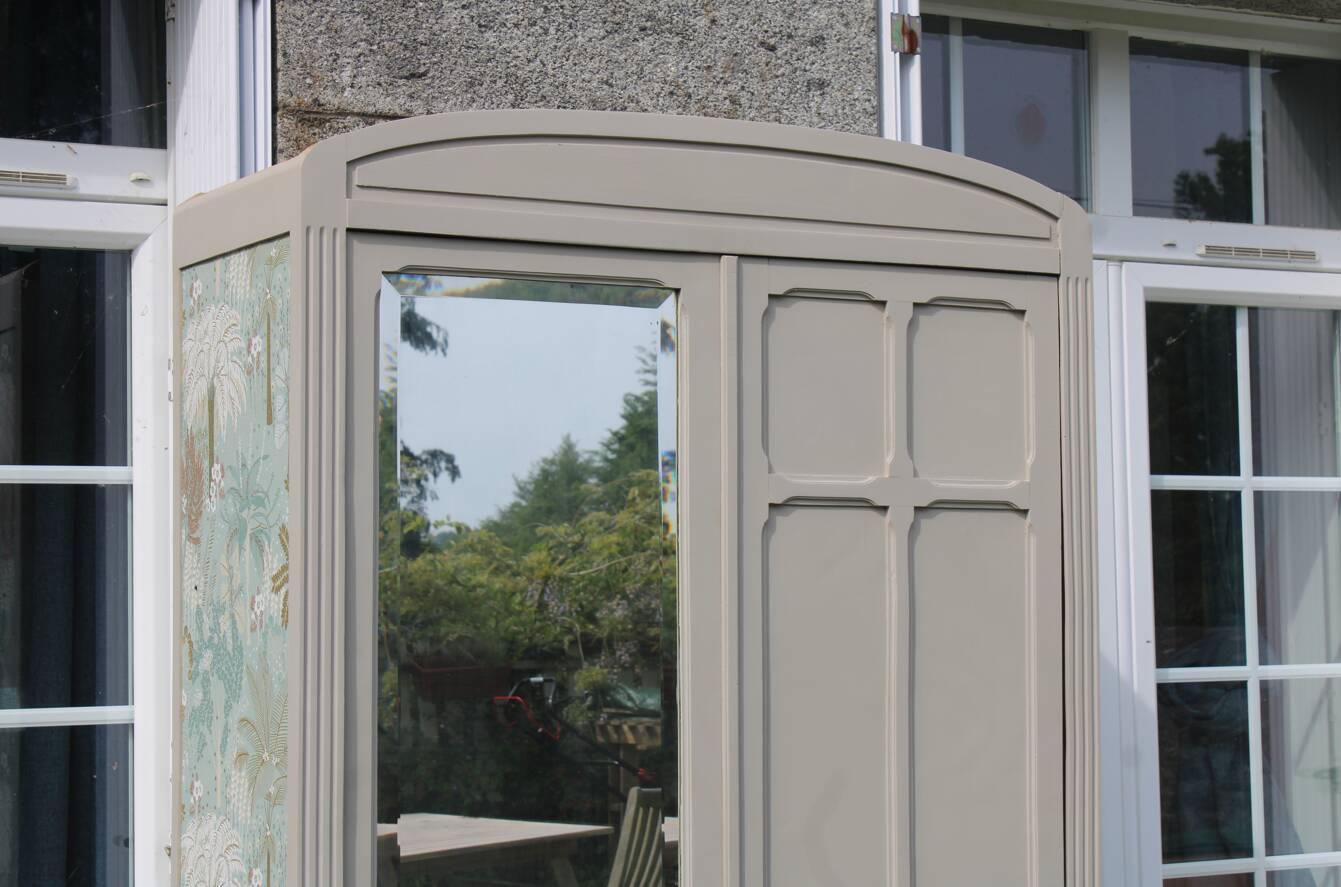 Vintage Parisian upholstered wardrobe