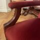 fauteuil de bureau en acajou et velours rouge