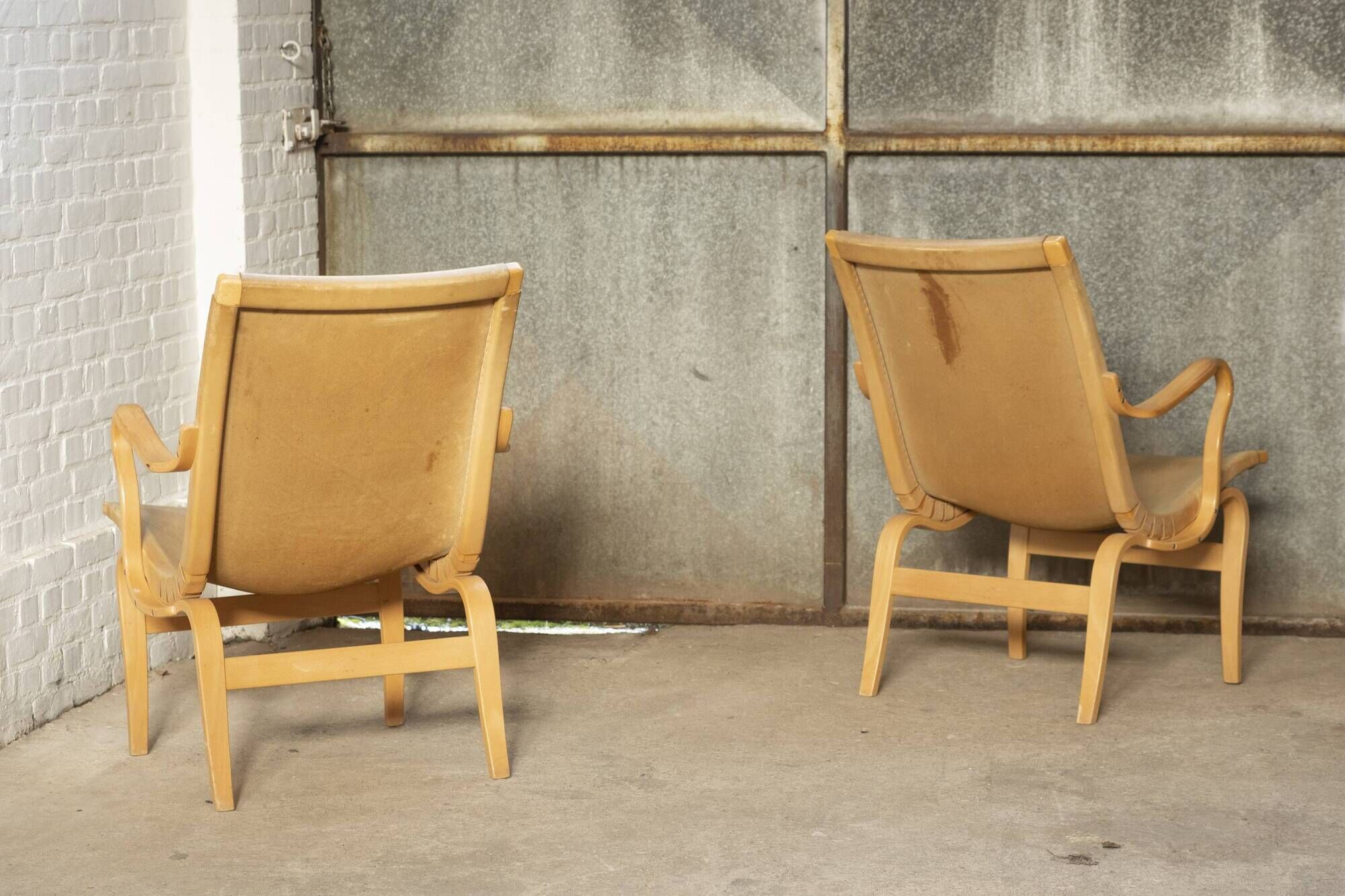2x Bruno Mathsson "Eva" Lounge Chair by Dux, Sweden