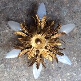 Gold metal leaf ceiling, 60s