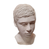 Boy's head in plaster