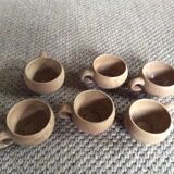Series of 6 sandstone cups