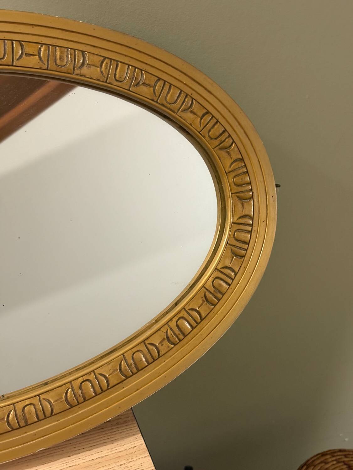 Vintage wooden mirror 56 x 35