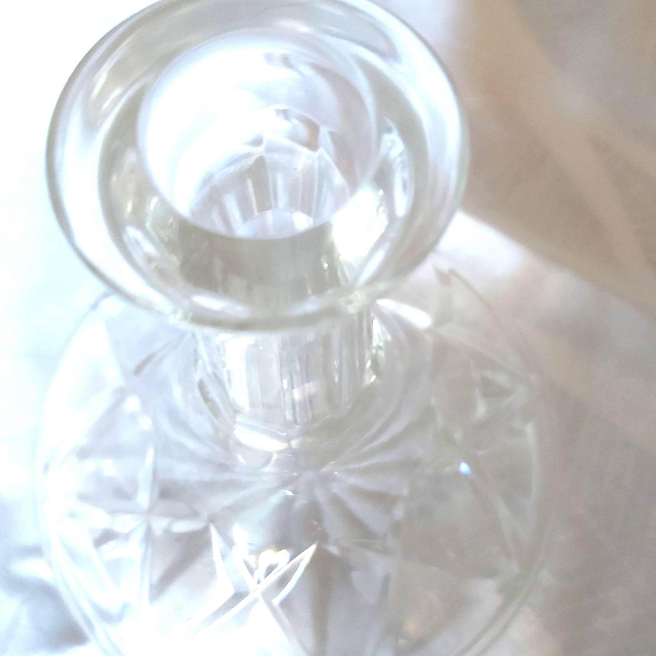 Cut crystal carafe with beautiful stopper