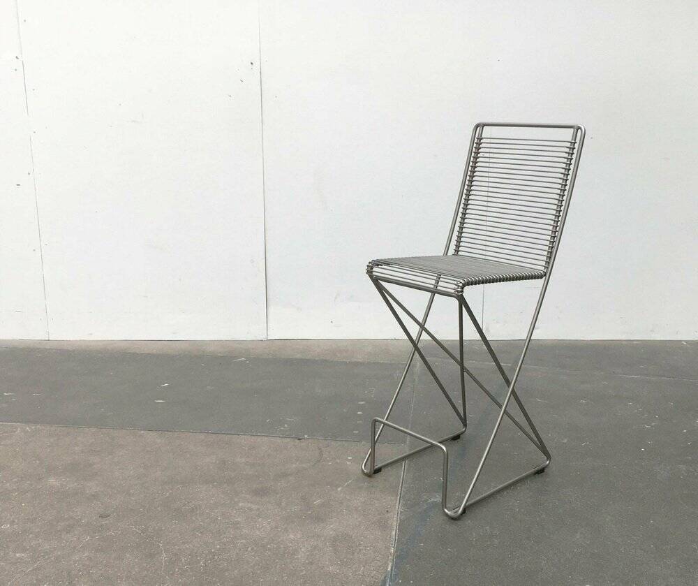 Postmodern German kitchen bar stool Kreuzschwinger by Till Behrens for Schlubach, 1980s.