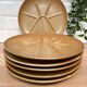 Set of 6 CNP Village stoneware fondue plates