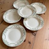 Set of 6 old soup plates