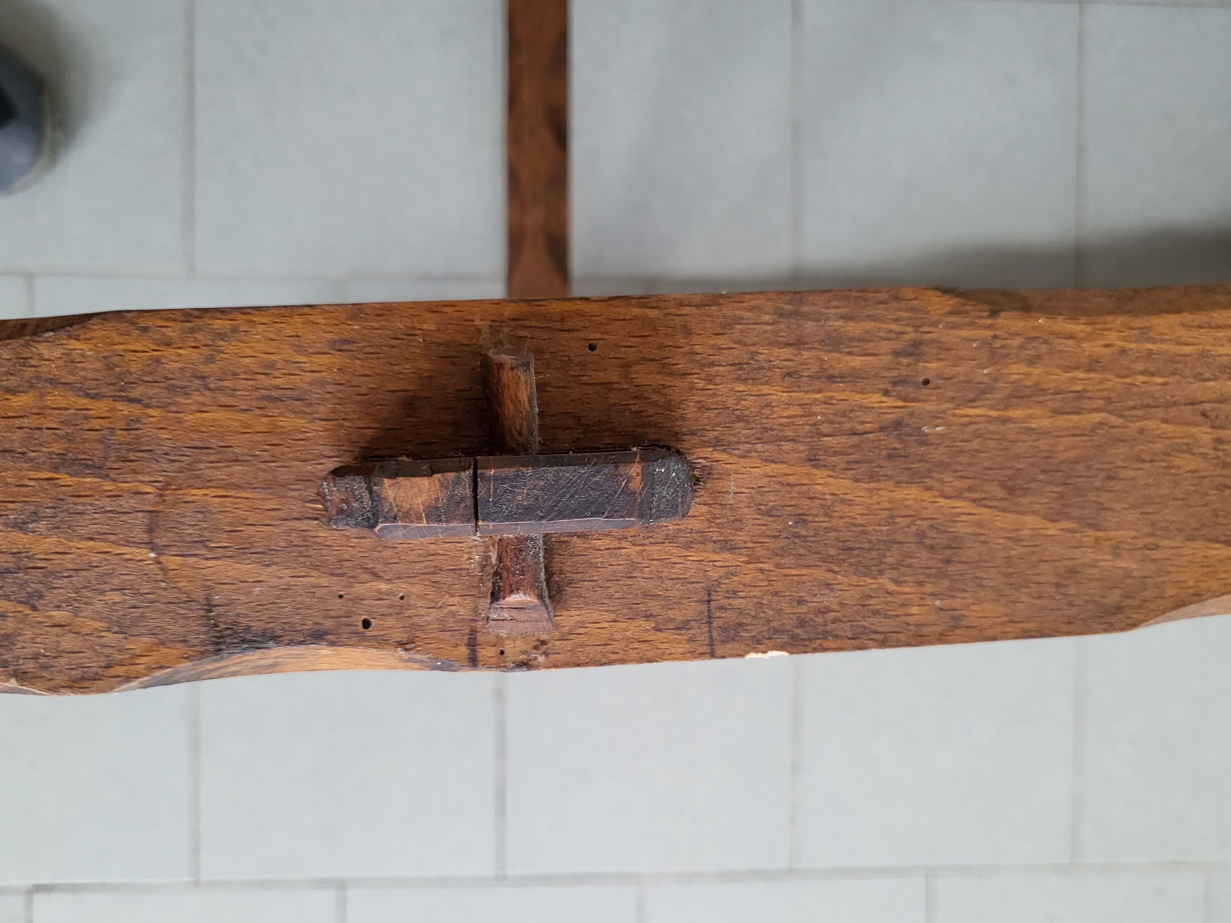 Vintage brutalist oak table 1970