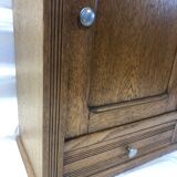 Vintage oak pharmacy shelf