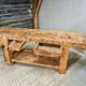 Old workbench side table bathroom furniture 48 x 193 cm