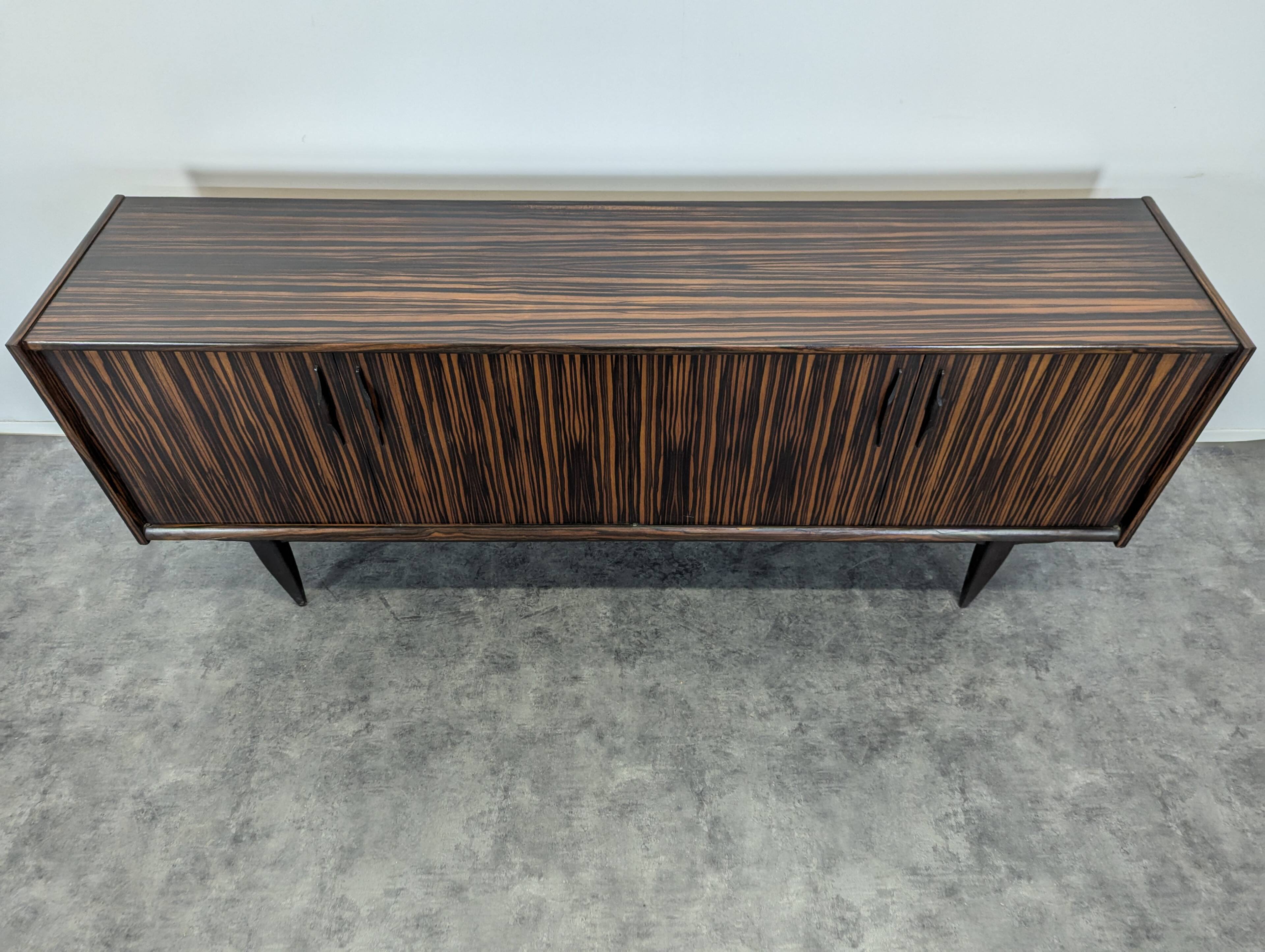 Scandinavian sideboard in Macassar ebony and sycamore, 1960s