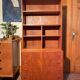 Vintage teak bookcase chest of drawers