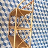 Vintage rattan shelf