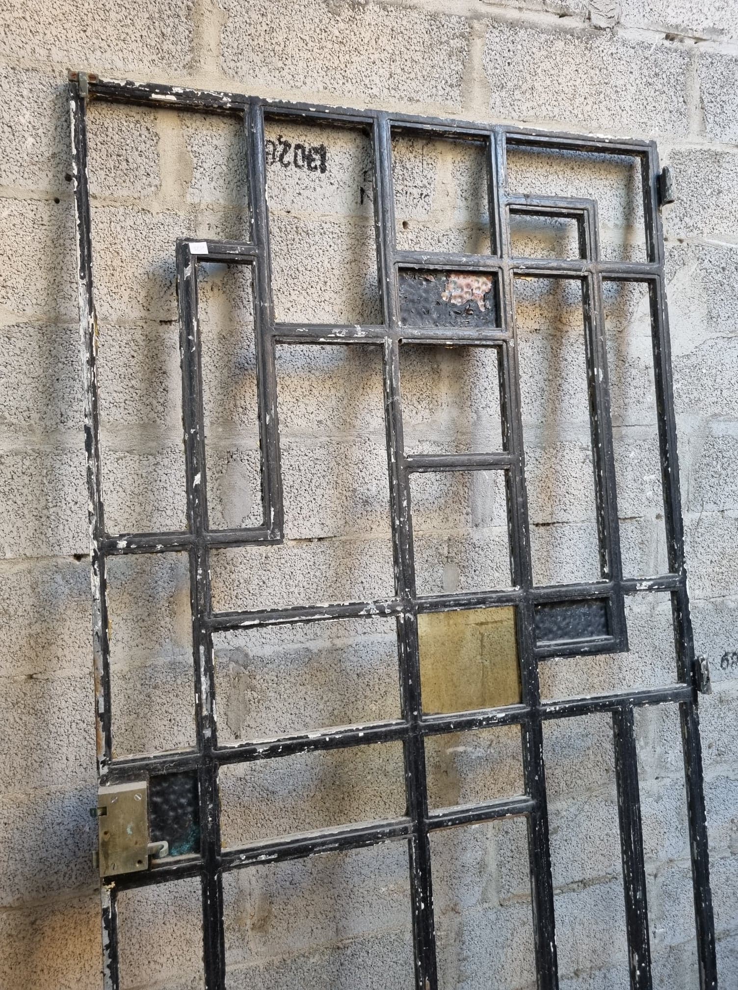 Art Deco period house door in cast iron