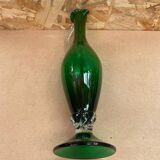 Ancien pichet aiguière verre vert & transparent vintage