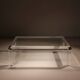 Rectangular Lucite & Brass Coffee Table | Europe 1970s