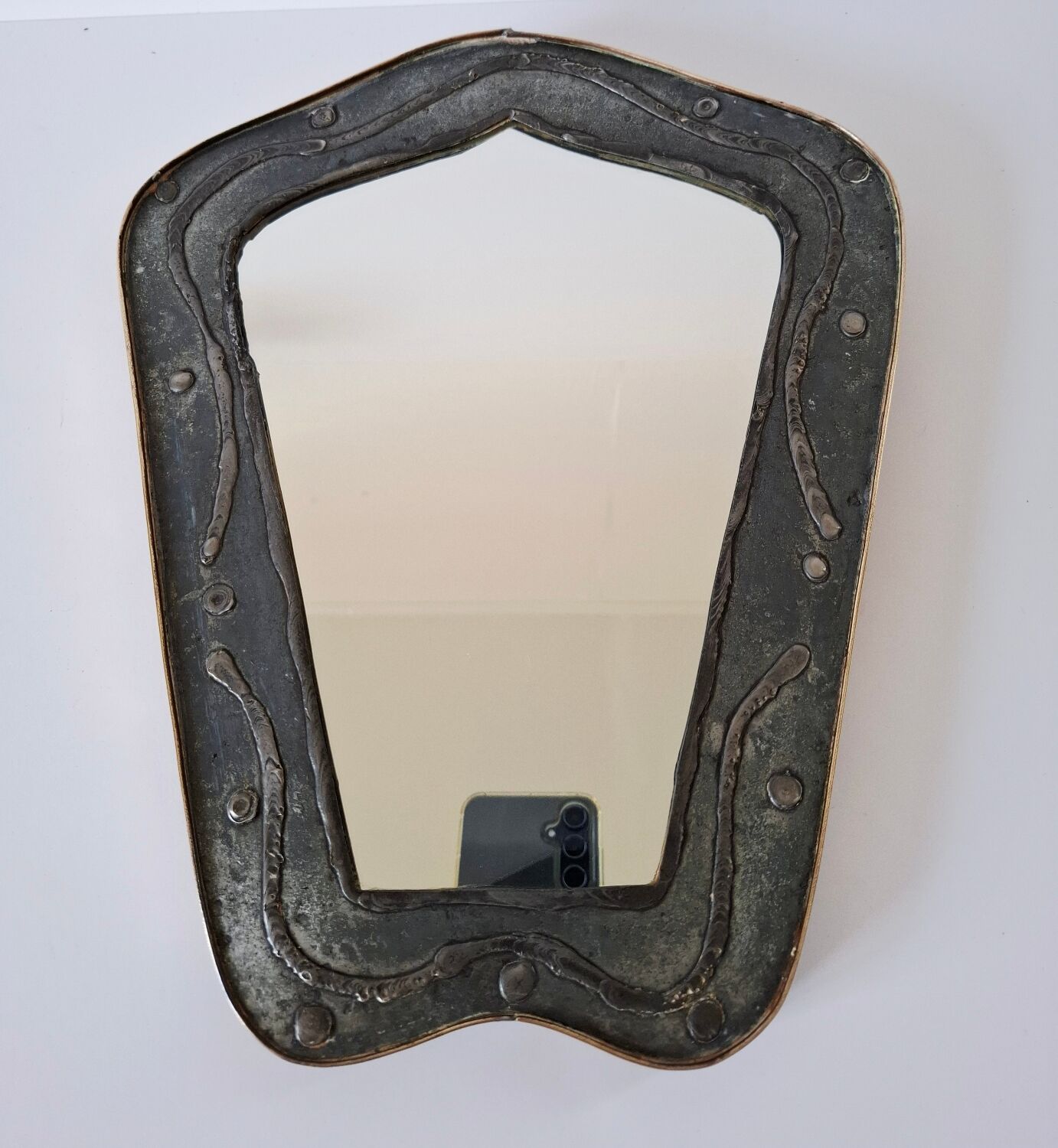 Vintage brutalist mirror