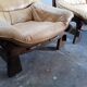 Brazilian living room sofa 2 armchairs Ep 1960 leather