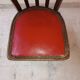 Baumann chair oWith red leather seat