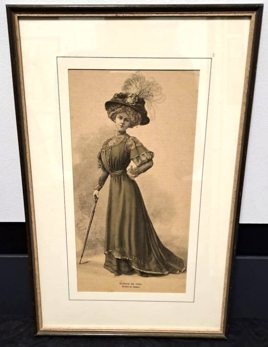 Fashion sketch under frame