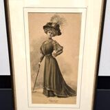Fashion sketch under frame