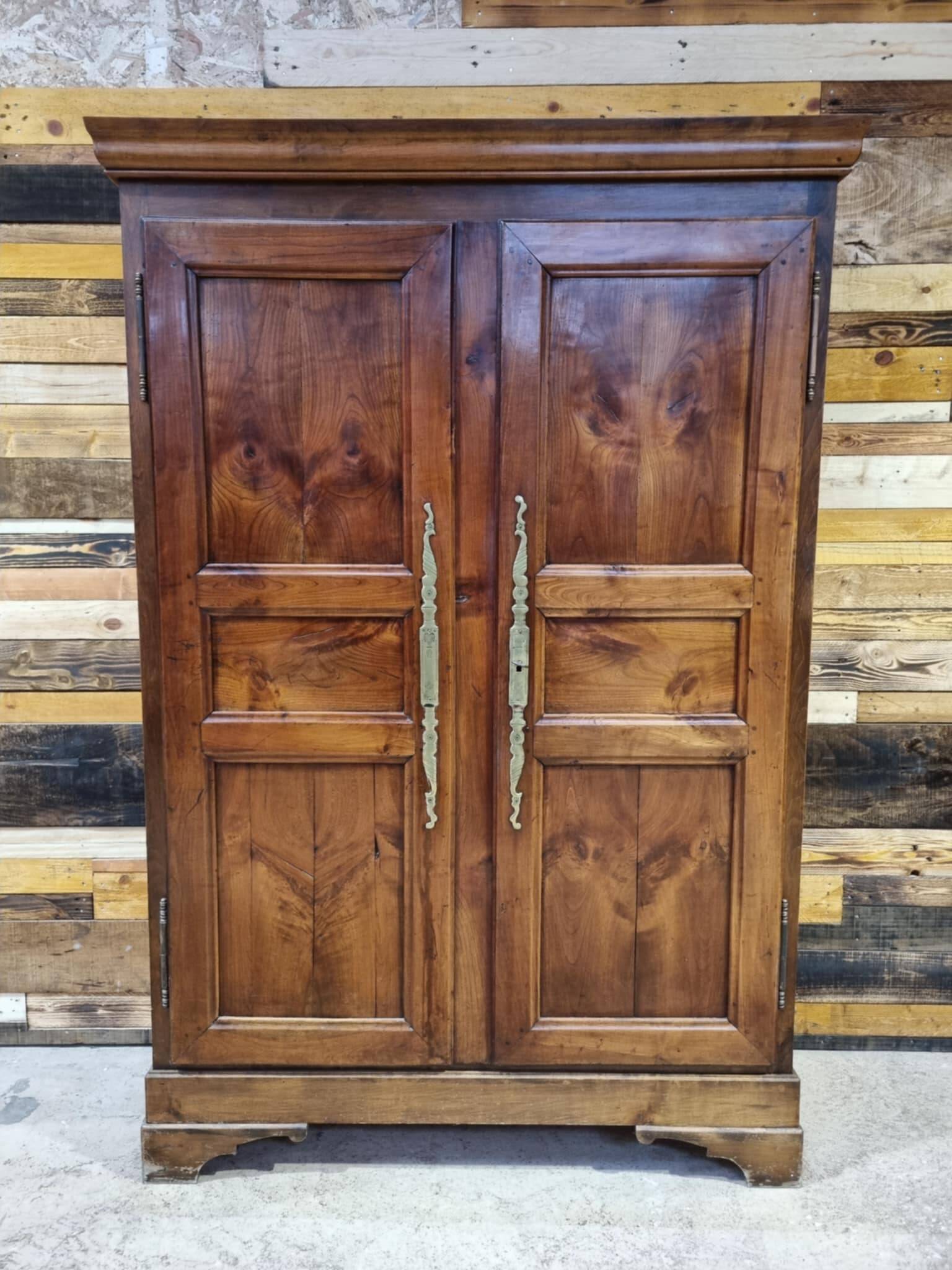 Antique cherry wood wardrobe