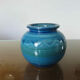 Vase Aldo Londi pour Bitossi en céramique Rimini blue