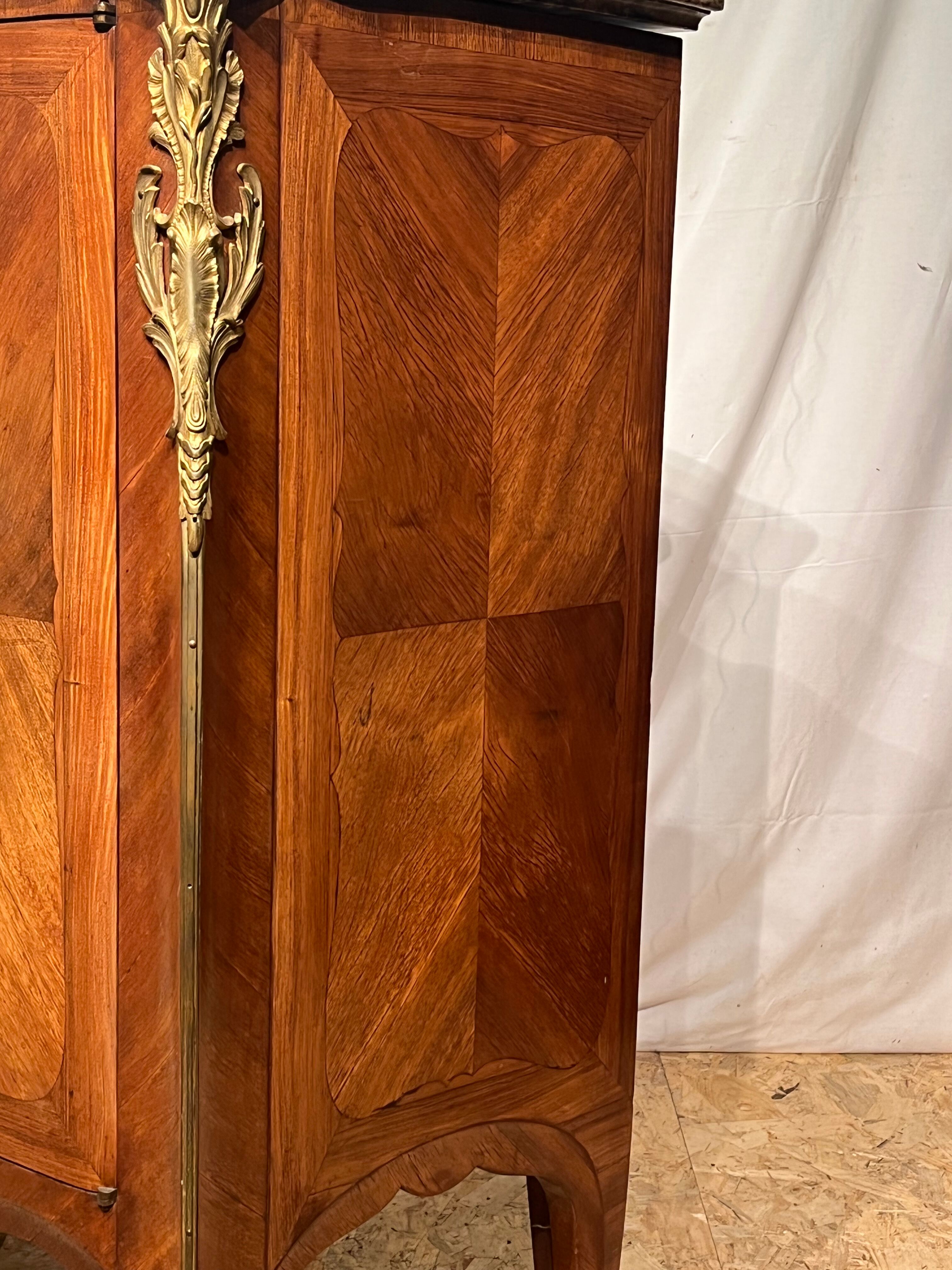 Marquetry sideboard Louis XV bronze 1940