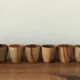 Ensemble de 6 gobelets en bois