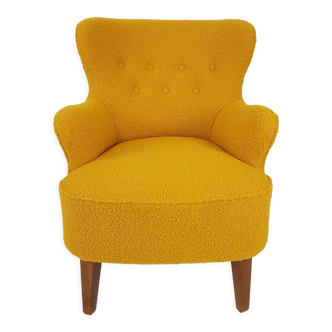 Artifort armchair Theo Ruth yellow boucle teddy NEW upholsterd