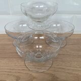 Set of 4 cut glass cups