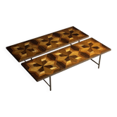 Parquetry coffee tables (set) 19th century