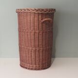 Handmade wicker basket with handles