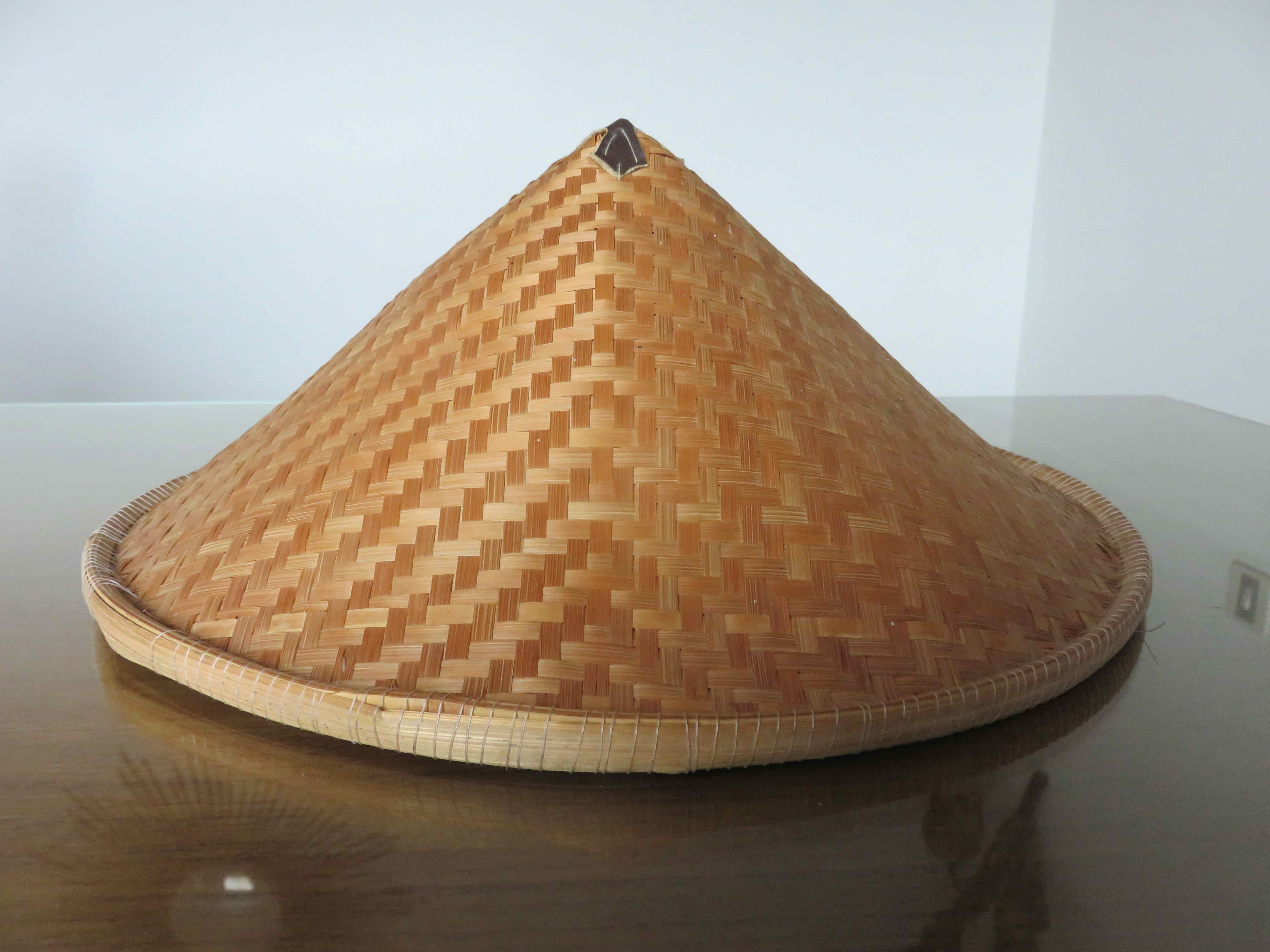 Asian Chinese rattan hat in the 70s