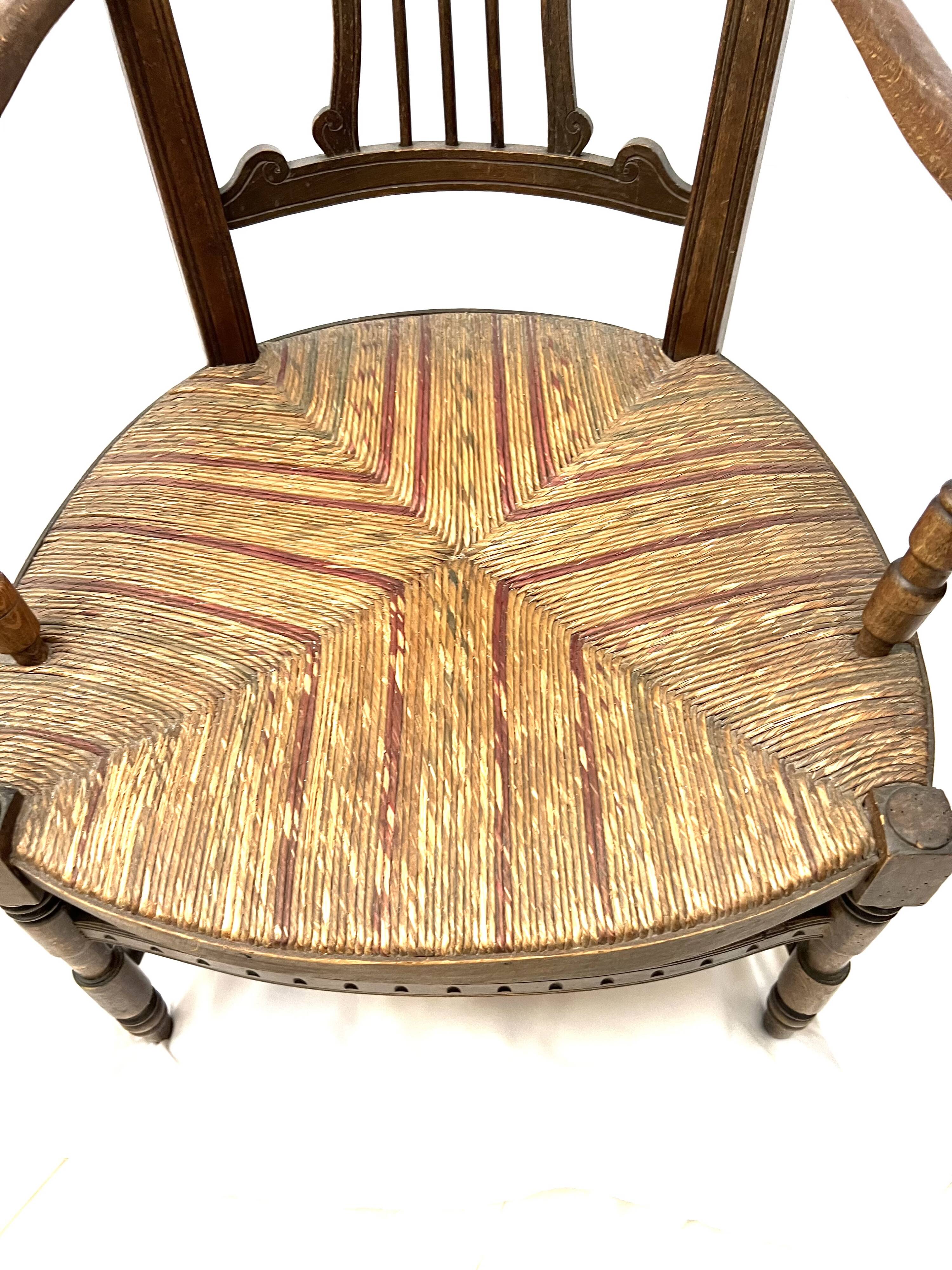 19th century Provencal nurse's chair wide seat