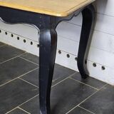 Louis xv style table in black patinated oak
