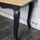 Louis xv style table in black patinated oak