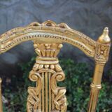 Golden wooden chair